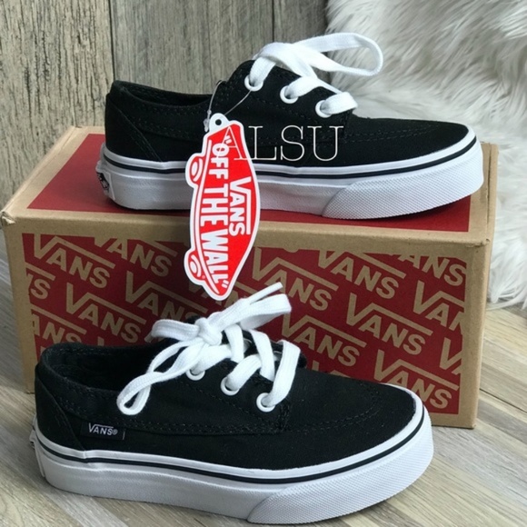NWT VANS Brigata Black white Kid’s AUTHENTIC - Picture 5 of 8